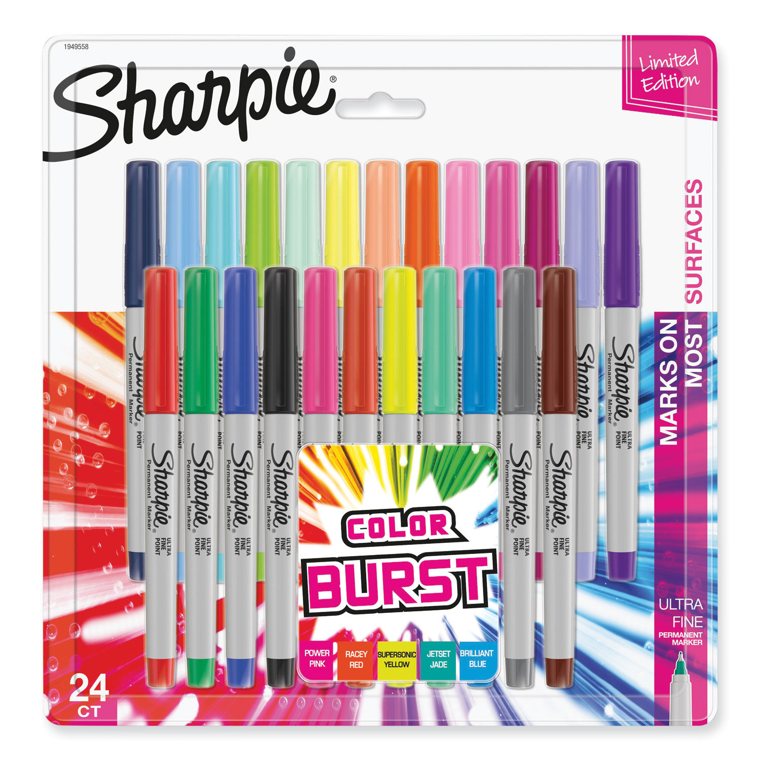 Sharpie Ultra Fine Orange Markers, Bulk Pack of 24