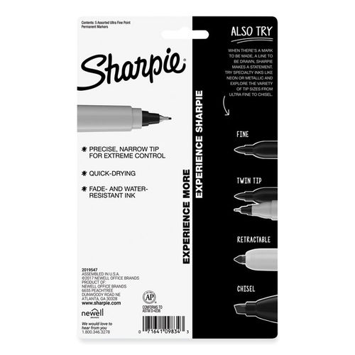 Sharpie Electro Pop Marker Set - 5-Marker Set - Ultra Fine