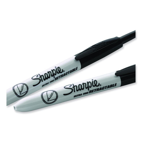 Sharpie Retractable Permanent Marker, Fine Bullet Tip, Black, 36/Pack