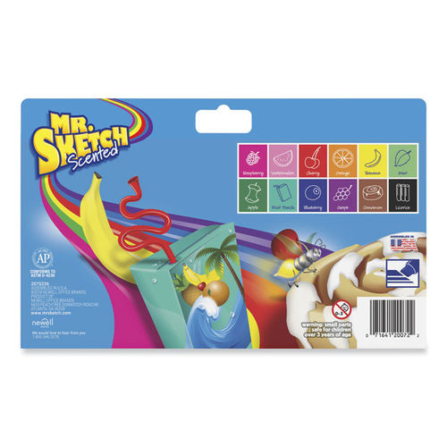 Mr. Sketch Scented Markers, Chisel Tip, Assorted Colors, 8 Pack