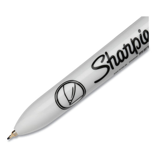 Sharpie Permanent Marker, Retractable, Fine Point, Assorted - 3 markers