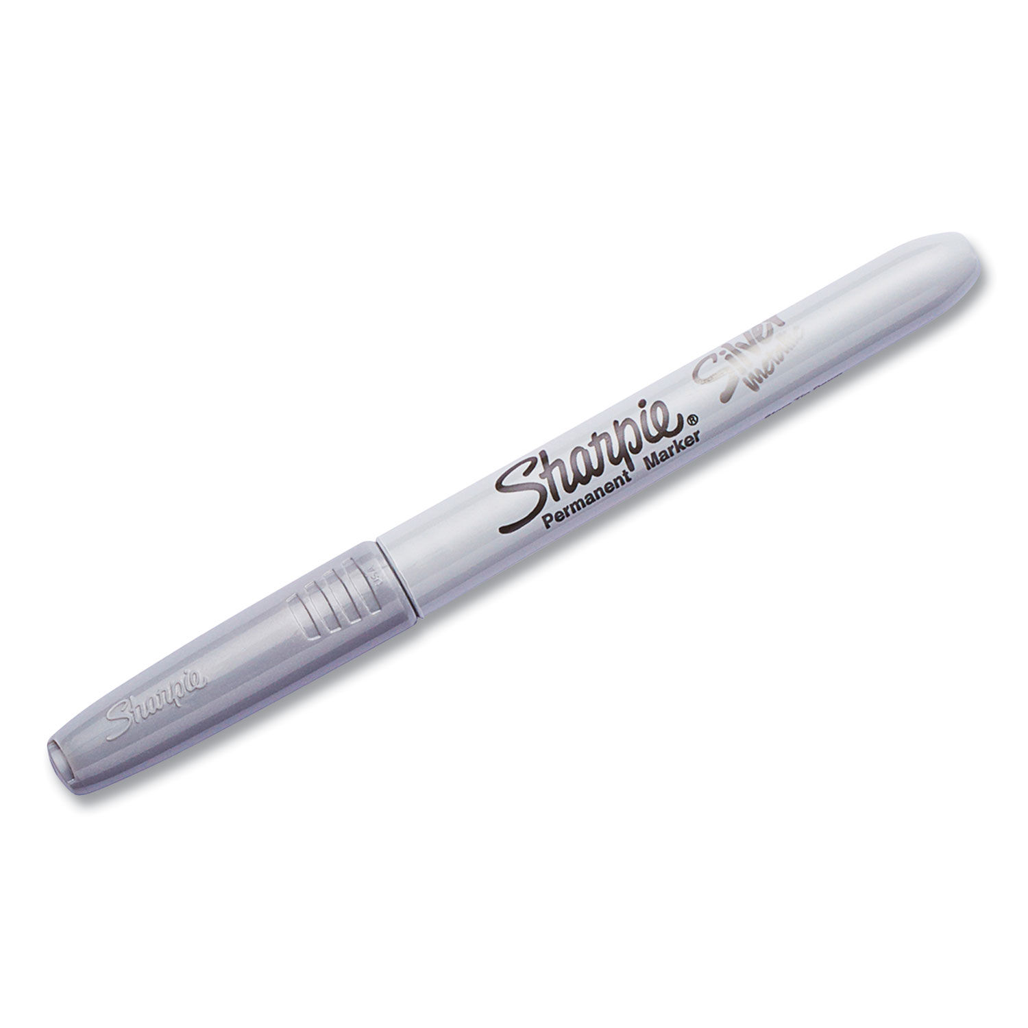 Sharpie Metallic Permanent Markers, Fine Point, Silver, 12 Count