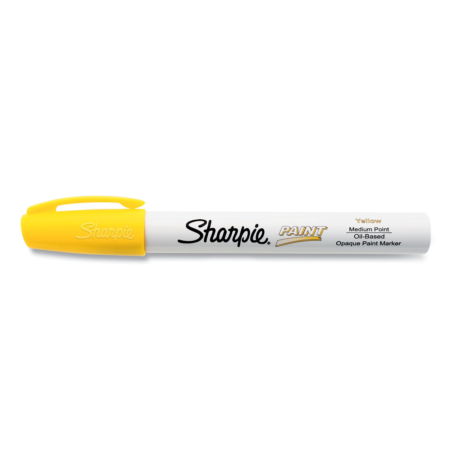 Permanent Paint Marker, Medium Bullet Tip, Yellow