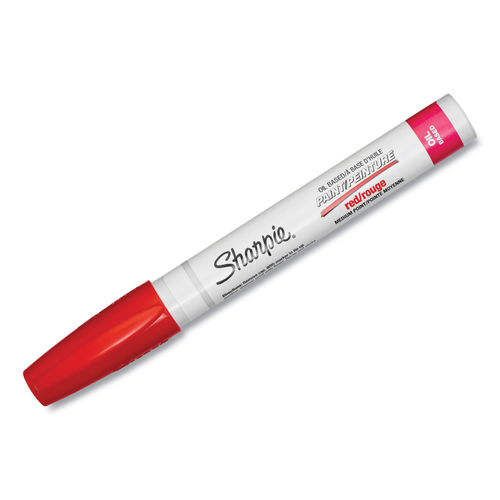 Sharpie Permanent Paint Marker Medium Bullet Tip Red Dozen