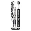 ZEB27112 - F-301 Ballpoint Pen, Retractable, Fine 0.7 mm, Black Ink, Stainless Steel/Black Barrel, 2/Pack