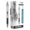 ZEB27110 - F-301 Ballpoint Pen, Retractable, Fine 0.7 mm, Black Ink, Stainless Steel/Black Barrel