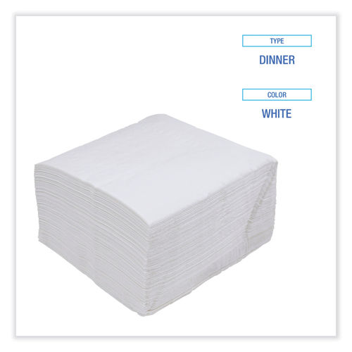 White 2-Ply Dinner Napkins (15 x 17) in Bulk - 3000/Case