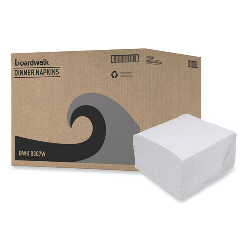 White 2-Ply Dinner Napkins (15 x 17) in Bulk - 3000/Case