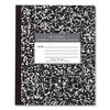 ROA77332 - Marble Cover Composition Book, Wide/Legal Rule, Black Marble Cover, (36) 8.5 x 7 Sheets