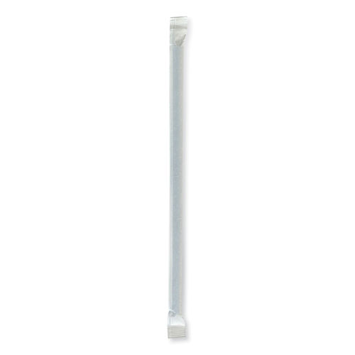 Choice 12 Jumbo Translucent Wrapped Straw - 500 per Box