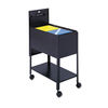 SAF5362BL - Extra-Deep Locking Mobile Tub File, Letter Size, Metal, 1 Shelf, 1 Bin, 13.5" x 24.75" x 28.25", Black