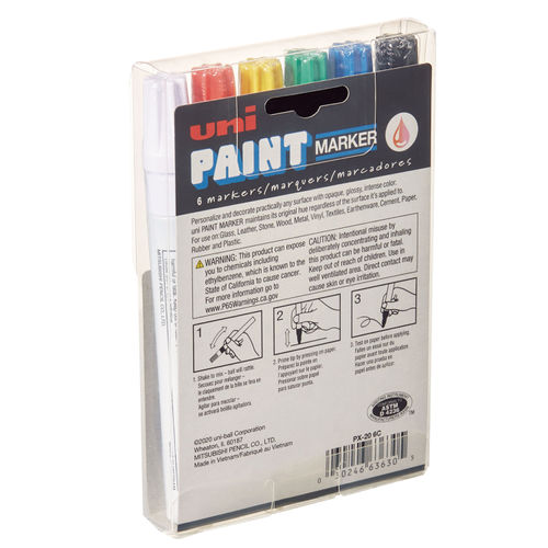 Uni Paint Markers, Medium Point, PX-20 Multicolor Set of 12