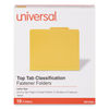 UNV10304 - Bright Colored Pressboard Classification Folders, 2" Expansion, 2 Dividers, 6 Fasteners, Letter Size, Yellow Exterior, 10/Box