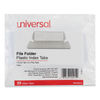 UNV42215 - Hanging File Folder Plastic Index Tabs, 1/5-Cut, Clear, 2.25" Wide, 25/Pack