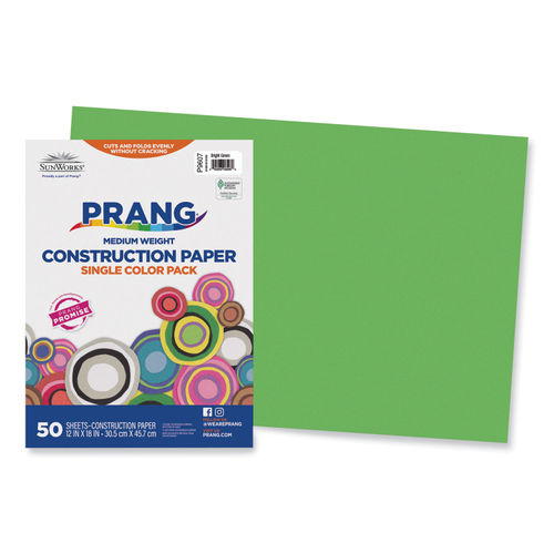 Prang Construction Paper, Bright White, 9 x 12, 50 Sheets Per