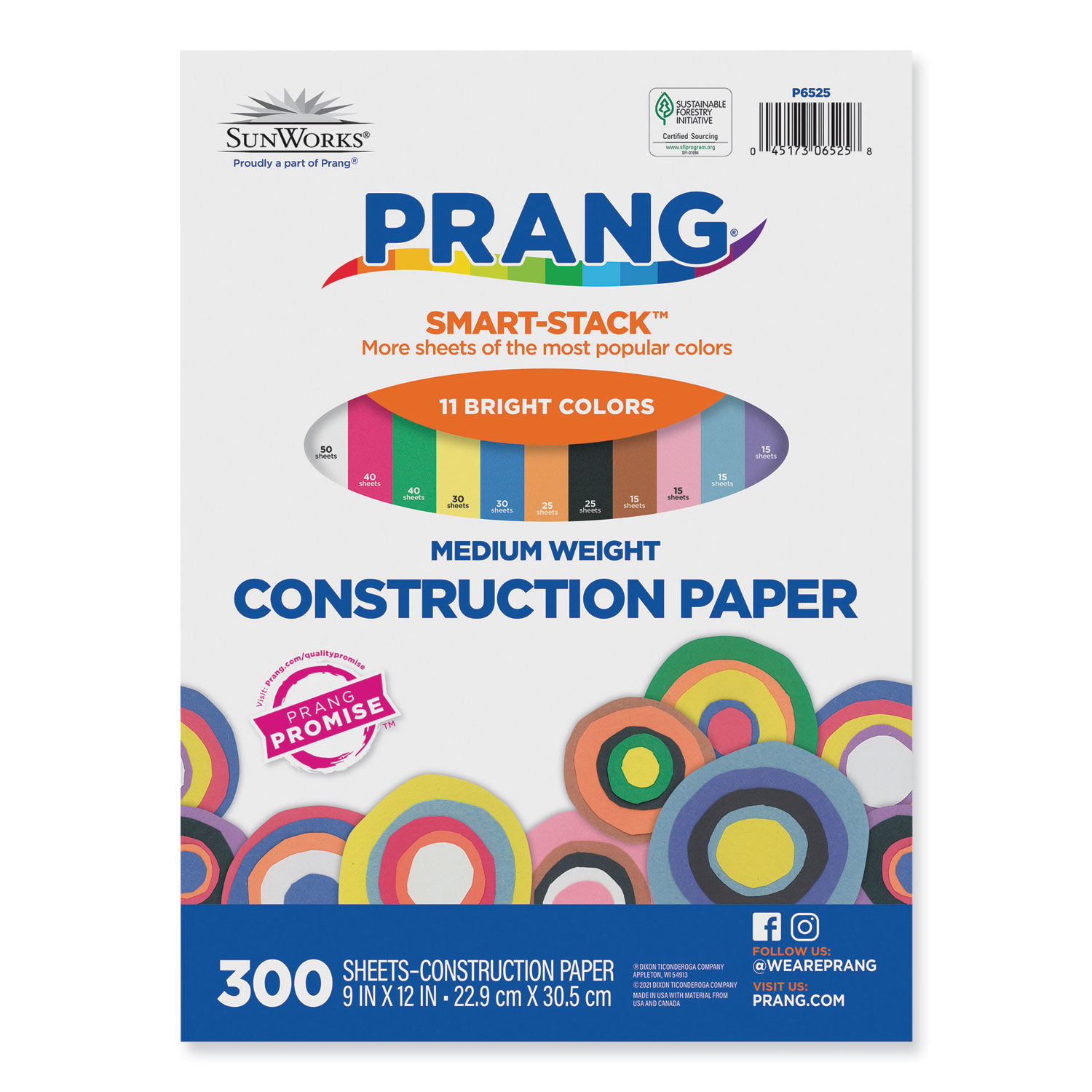 Pacon SunWorks 9 x 12 Construction Paper White 50 Sheets/Pack 10