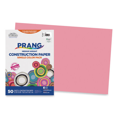 Construction Paper, 58lb, 12 X 18, Holiday Red, 50/pack