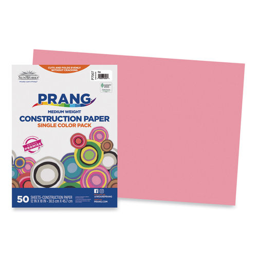 SunWorks Construction Paper, 58 lbs., 12 x 18, Assorted, 50