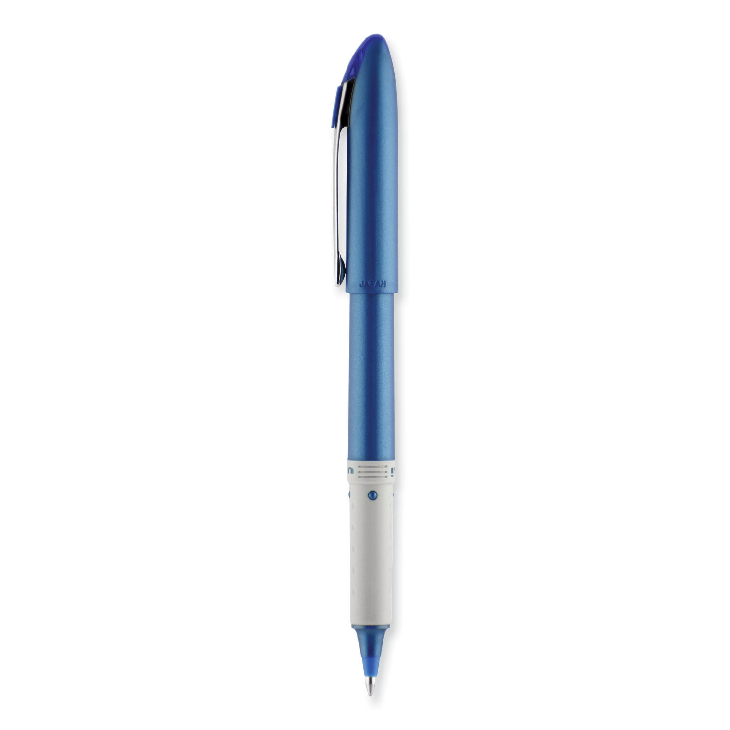 Grip Roller Ball Pen, Stick, Fine 0.7 mm, Blue Ink, Blue Barrel, Dozen