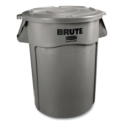 Rubbermaid FG265500GRAY BRUTE 55 Gallon Gray Round Trash Can