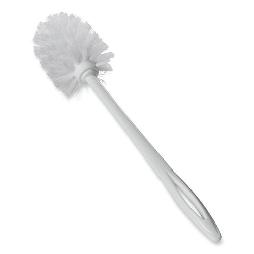 Rubbermaid RCP631000WE Toilet Bowl Plastic Brush, White, 14.5