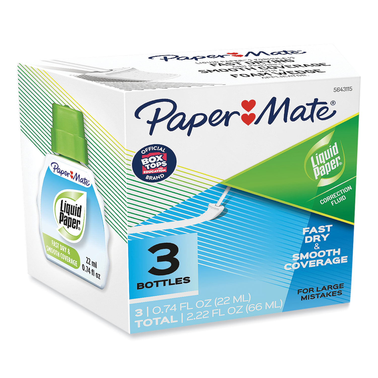 Paper Mate Liquid Paper Correction Pen, 7 ml, 2 Count