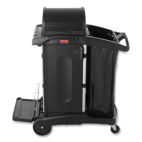 Rubbermaid High-Security Healthcare Cleaning Cart - Black