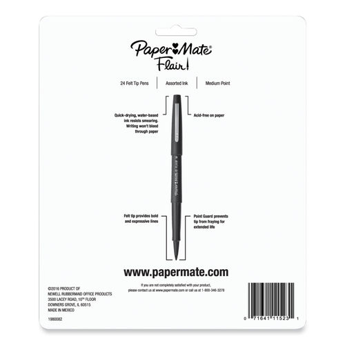 Paper Mate Point Guard Flair Needle Tip Stick Pen - Green Ink (0.7