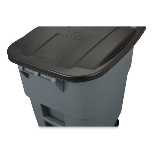 Rubbermaid Brute Rollout Container, 65 Gallon, Gray