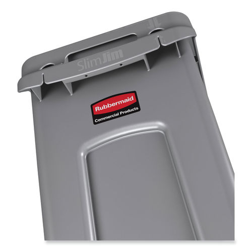 Rubbermaid Commercial Venting Slim Jim Waste Container 23 gal Blue