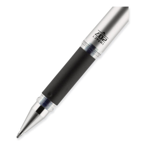 uni ball 207 Retractable Fraud Prevention Gel Pens Bold Point 1.0 mm  Translucent Gray Barrel Black Ink Pack Of 12 - Office Depot