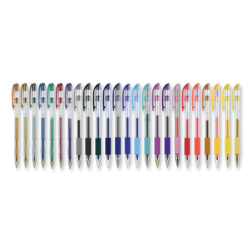 Gel Pens, Ultra Micro and Medium Points, Assorted Ink, 24/Pk 2004056 