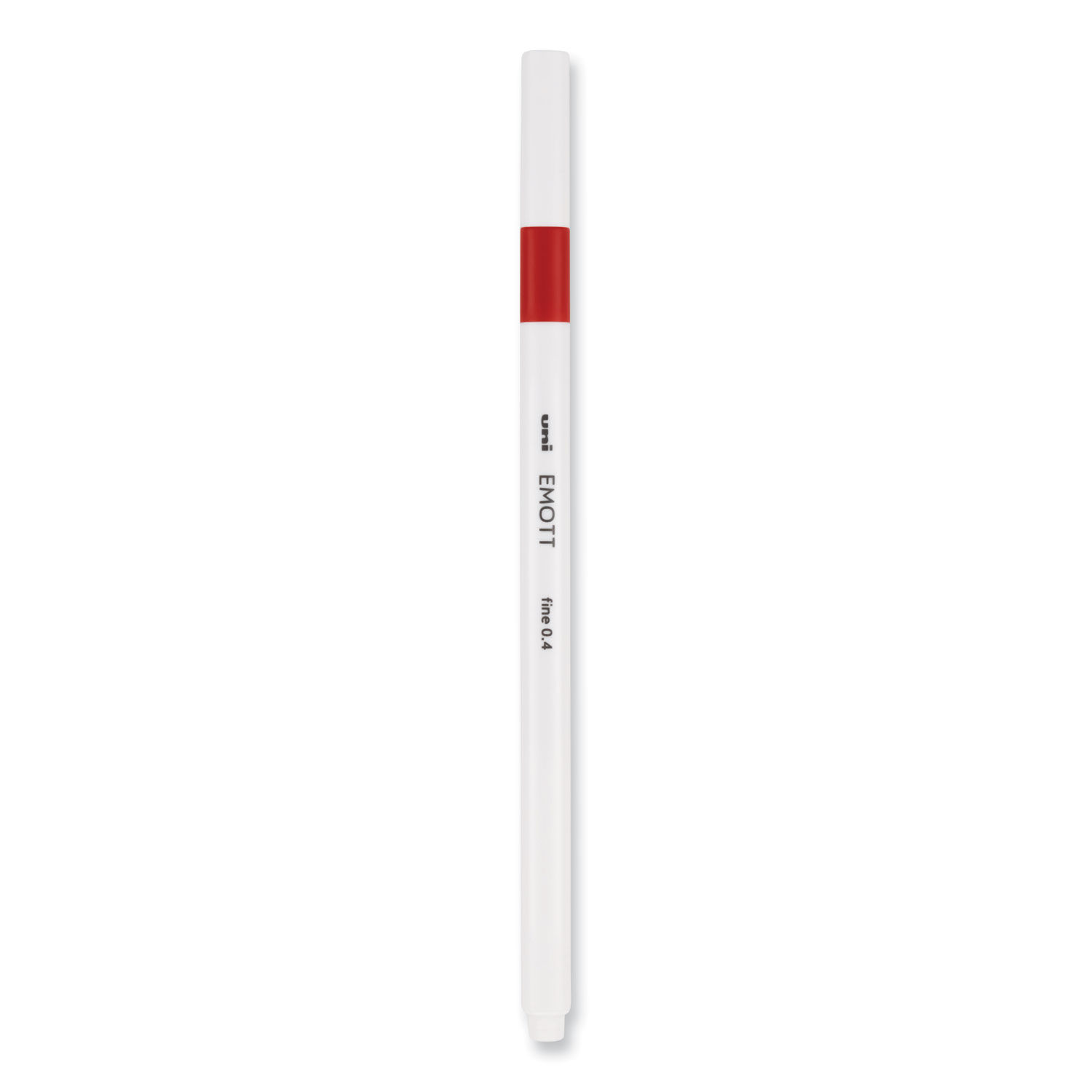 Uni-Ball emott Porous Point Pen, Stick, Fine 0.4 mm, Assorted Ink Colors, White Barrel, 10/Pack