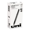 UBC60025 - Deluxe Roller Ball Pen, Stick, Extra-Fine 0.5 mm, Black Ink, Metallic Gray/Black Barrel, Dozen