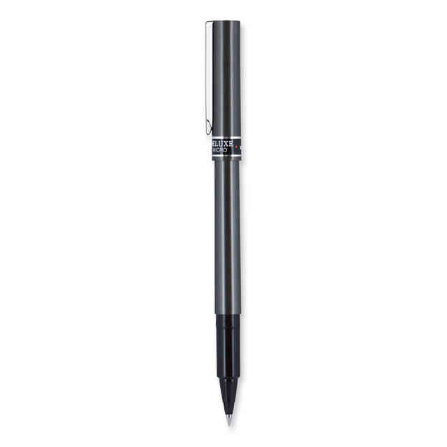 uni ball Vision Rollerball Pens Fine Point 0.7 mm Gray Barrel Black Ink  Pack Of 12 - Office Depot