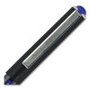 UBC60108 - VISION Roller Ball Pen, Stick, Extra-Fine 0.5 mm, Blue Ink, Gray/Blue/Clear Barrel, Dozen