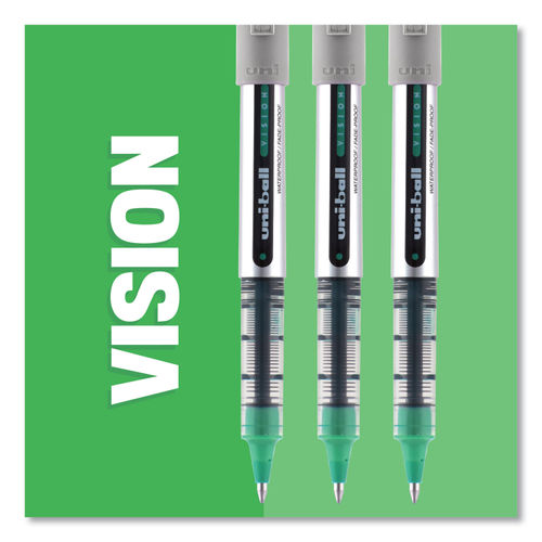 uni ball Vision Needle Liquid Ink Rollerball Pens Micro Point 0.5 mm Black  Barrel Black Ink Pack Of 12 - Office Depot