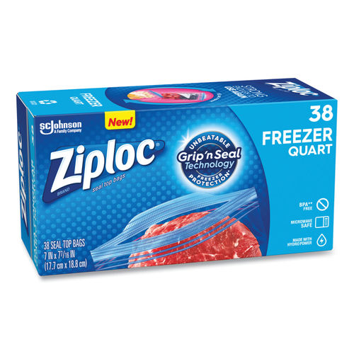 Ziploc Freezer Quart Bags 38 Ct.