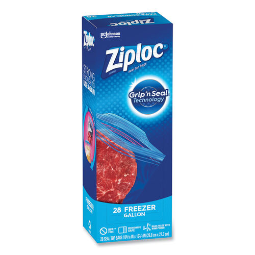 Ziploc Plastic Double Zipper Storage Bags 1 Gallon Clear Box Of 38 Bags -  Office Depot