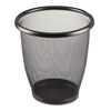 SAF9716BL - Onyx Round Mesh Wastebasket, Steel Mesh, 3qt, Black