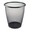 SAF9717BL - Onyx Round Mesh Wastebaskets, 5 gal, Steel Mesh, Black