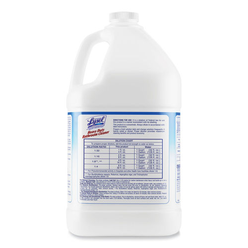 Lysol Disinfectant Heavy-Duty Bathroom Cleaner Concentrate, 1 Gal Bottles,  4/Carton - RAC94201CT