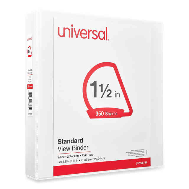 White Letter Size Standard View Binders [Slant-D Ring] - Price per Box