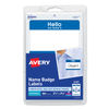 AVE5141 - Printable Adhesive Name Badges, 3.38 x 2.33, Blue "Hello", 100/Pack