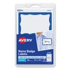 AVE5144 - Printable Adhesive Name Badges, 3.38 x 2.33, Blue Border, 100/Pack