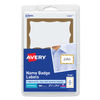 AVE5146 - Printable Adhesive Name Badges, 3.38 x 2.33, Gold Border, 100/Pack