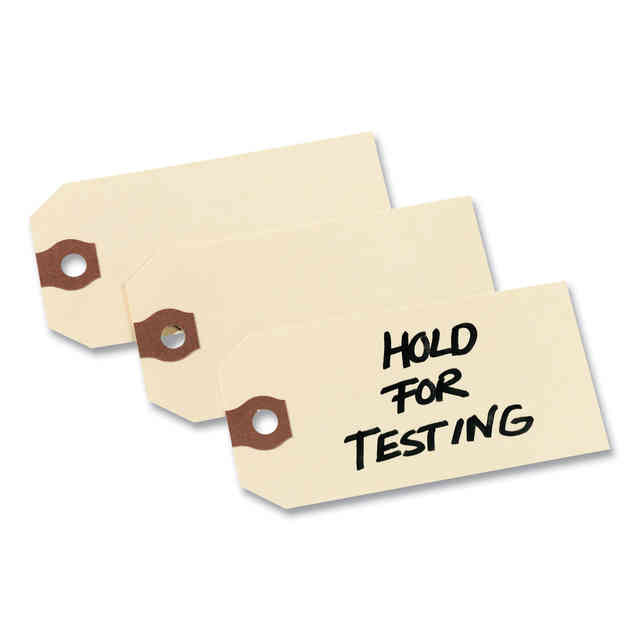 Unstrung Shipping Tags, 11.5 pt Stock 3.75 x 1.88, Manila, 1,000/Box Unstrung Shipping Tags, 11.5 pt Stock 3.75 x 1.88, Manila, 1,000/Box
