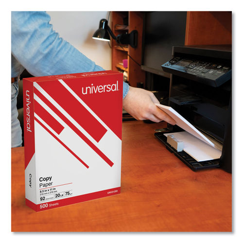 Universal UNV21200 Copy Paper 92 Brightness 20lb 8-1/2 x 11 White 5000 Sheets/Carton