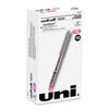 UBC60384 - VISION Roller Ball Pen, Stick, Fine 0.7 mm, Pink Ink, Silver/Pink/Clear Barrel, Dozen