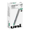 UBC60386 - VISION Roller Ball Pen, Stick, Fine 0.7 mm, Green Ink, Silver/Green/Clear Barrel, Dozen